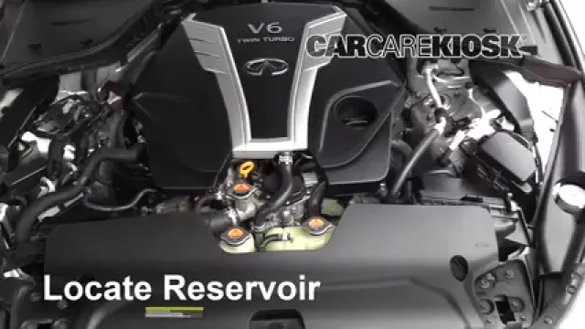 2017 Infiniti Q60 Premium 3.0L V6 Turbo Líquido limpiaparabrisas Agregar líquido